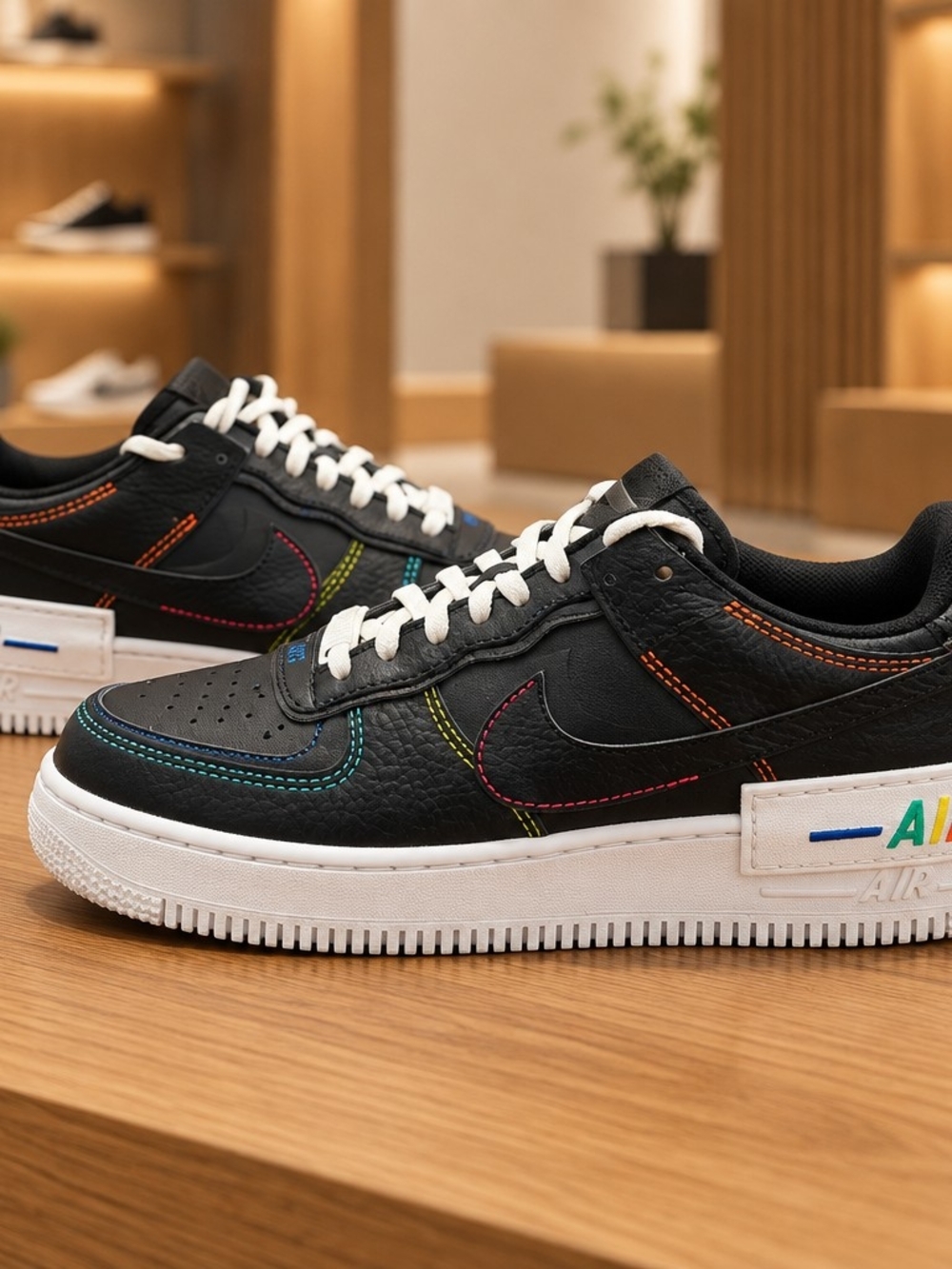 Nike Air Force 1 Shadow Black DJ5998-001 SIZE 7.5